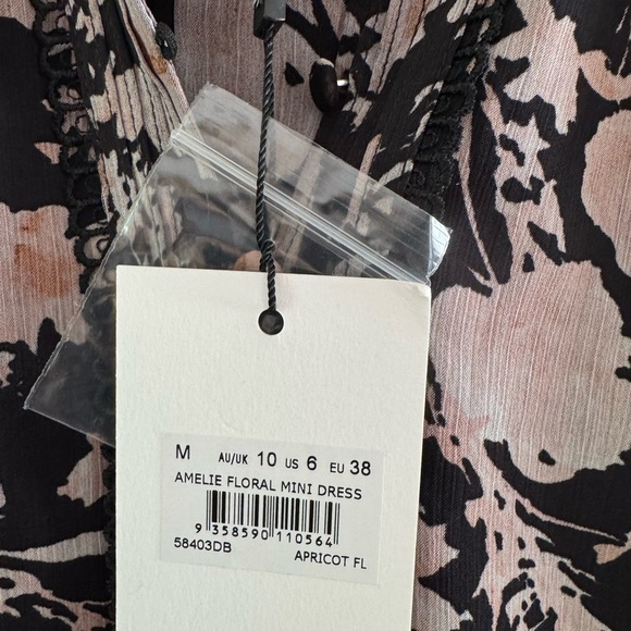 Bardot Black and Pink Floral Long Sleeve Dress - Picture 2 of 6